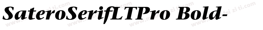 SateroSerifLTPro Bold字体转换
